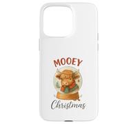 Mooey Christmas Highland Cow Snow Globe Cozy Holiday Carcasa para iPhone 15 Pro MAX