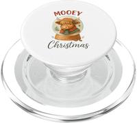 Mooey Christmas Highland Cow Snow Globe Cozy Holiday PopSockets PopGrip para MagSafe