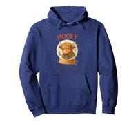 Mooey Christmas Highland Cow Snow Globe Cozy Holiday Sudadera con Capucha