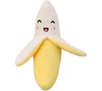 Mooff Juguete chirriante de plátano de felpa amarilla para perros, juguetes masticables y chirriantes para cachorros