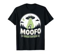 Moofo Cow Funny OVNI Alien Abduction Retro Sci Fi Camiseta