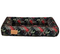 MOOI Simple Blue Cama para Perros de Terciopelo Suave, Relleno de Espuma de Poliuretano 100% Agradable al Tacto, Lavable a máquina a 30 °C, Disponible en 3 tamaños, Multicolor, 55 x 75 x 14 cm