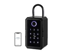 MOOILKO Key Safe Tuya Ttlock Huella Digital Caja de Llave App Acceso Remoto Montaje en Pared Combinación Seguridad Lockbox Acceso rápido(Ttlock App)