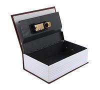 MOOILKO Tablescape Decor Safe Secret Book Souvenir 18X11.5cm Rojo Acero Inoxidable Acceso rápido(Beige)