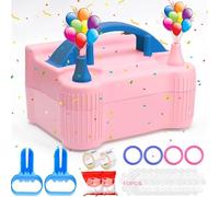 MOOING Bomba, Inflador de Globo de Aire Eléctrica, 600W Eléctricos con Doble Boquilla, Portátil 2 Modos de Trabajo, para Bodas,Navidad,Decoración de Fiestas
