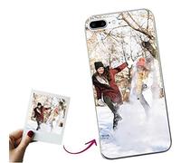 Mookase Funda para iPhone 8 Plus / 7 Plus Personalizada para TU MÓVIL con Imagen O Texto, Carcasa Personalizable, Gel Flexible, Borde Trasparente, Regalo Original