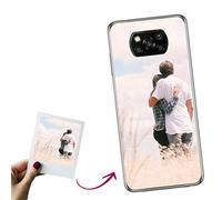 Mookase Funda para XIAOMI Poco X3 Personalizada para TU MÓVIL con Imagen O Texto, Carcasa Personalizable, Gel Flexible, Borde Trasparente, Regalo Original
