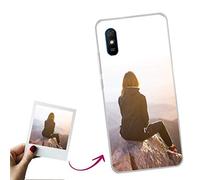 Mookase Funda para XIAOMI REDMI 9A Personalizada para TU MÓVIL con Imagen O Texto, Carcasa Personalizable, Gel Flexible, Borde Trasparente, Regalo Original
