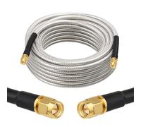MOOKEERF Cable coaxial RG8X SMA macho a SMA macho de 25 pies, cable de extensión SMA de pérdida ultra baja de 50 ohmios para router, GPS, radio RF, aplicaciones de antena WiFi