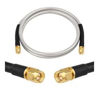 MOOKEERF Cable coaxial RG8X SMA macho a SMA macho de 3 pies, cable de extensión SMA de pérdida ultra baja de 50 ohmios para router, GPS, radio RF, aplicaciones de antena WiFi