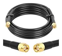 MOOKEERF Cable SMA macho a SMA macho de 10 pies, RG58 SMA de 50 ohmios, cable coaxial SMA macho a macho, cable coaxial de baja pérdida SMA para aplicaciones de antena 3G/4G/LTE/GPS/RF/WiFi