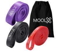 MOOL2 Bandas Elásticas Glúteos, Bandas de Resistencia Piernas y Glúteos, Cintas Elásticas, Calistenia, Goma Elastica Fitness, Gimnasio en casa, dominadas, Gym en casa, Goma musculacion, Pack de 3