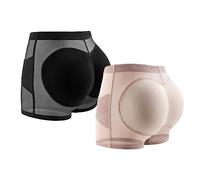 Moollyfox 2PCS Culotte Gainante Femme Ventre Plat Invisible Culotte, Culotte Push Up de Encaje que Remontan las Caderas y Alisan el Vientre, Pantalones Elásticos que Moldean el Vientre y Realzan las