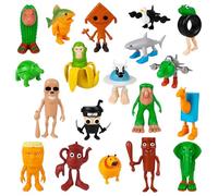 Moollyfox Figuras Italian Brainrot - Set de Figuras Decorativas 3D con Tung Tung Tung Sahur, Bombardino Cocodrilo y Tralalero Tralala - Adorno Divertido para Niños, Adultos y Entusiastas