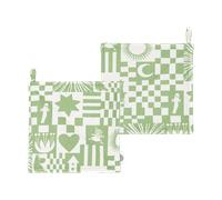 Moomin Arabia Agarraderas Moomin Party 22x22 cm 2-pack Verde