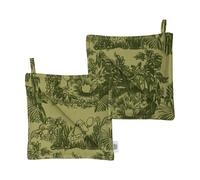 Moomin Arabia Agarradores de cocina Mumin Mystical Forest Verde. 22x22 cm. 2-pack