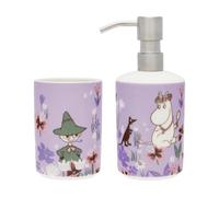 Moomin Arabia Dispensador de jabón y portacepillos de dientes Mumin Jardín de flores