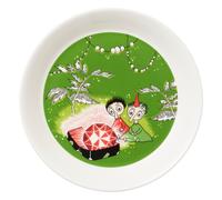 Moomin Arabia Plato Moomin Thingumy & Bob King's Ruby verde
