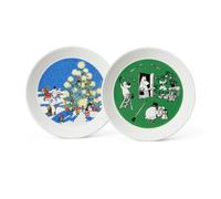 Moomin Arabia Plato Mumin Teckning & Jul 2 piezas 19 cm