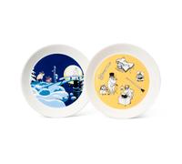 Moomin Arabia Set de platos Office & Winternight Ø19 cm