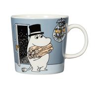 Arabia Moomin 1066911 Moominpapa - Taza con asa (porcelana, 300 ml, 11 x 8,3 x 8,1 cm), color gris