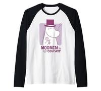 Moomin Moominpappa Moomin es Coraje Camiseta Manga Raglan