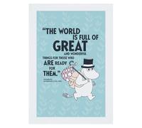 Moomin Póster impreso A3 con cita de Moominpappa At Sea con texto en inglés "For those who are ready"