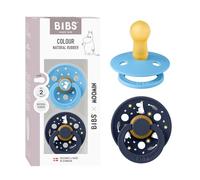 Moomin x BIBS Chupete, 6-18 meses, 2-pack, Breeze/Deep Space