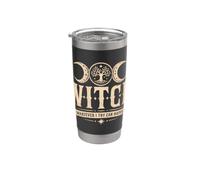 Moon A Little Gothic Witchy Bitchy Retro Goth Mujeres Niñas Vaso térmico de acero inoxidable de doble pared