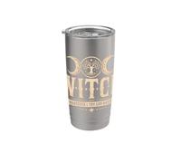 Moon A Little Gothic Witchy Bitchy Retro Goth Mujeres Niñas Vaso térmico de acero inoxidable de doble pared