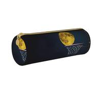 Moon and Basketball - Estuche de mano para bolígrafo y lápices, bolsa de papelería multiusos para estudiantes universitarios de secundaria, White, Talla única, Organizador de bolsas