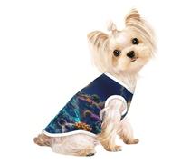 Moon and River Pet Clothes, camiseta personalizada para mascotas con estampado de luna y río para perros y gatos pequeños, medianos y grandes