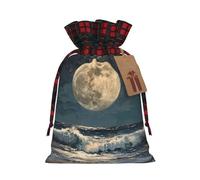 Moon And Sea - Bolsa resistente con cordón de 4.7 x 6.9 pulgadas, bolsa de regalo moderna y práctica para necesidades diarias, 1 unidad