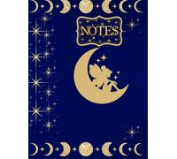Moon and Stars Notebook - Magical Fairy Journal (85 Pages): Celestial Themed Notebook with Gold Moon Phases and Fairy Design
