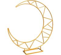 Moon - Arco de boda para jardín, soporte de fondo de metal con base curvada, marco de globo para boda, fiesta de cumpleaños
