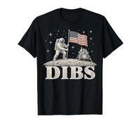 Moon Astronaut Dibs Artemis Lunar Mission Space Science Meme Camiseta gráfica económica, Hombre, Negro, L