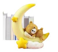 Moon Bear Cake Topper, Decorative Sculpture, Resin Figurine, Cute, Portbale Shower Theme, Sturdy Resins Desk and Cake Decoration Beautiful Addition to any Room