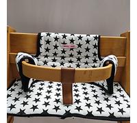moon-bebe Cojín reductor de asiento para Stokke Tripp Trapp,Blanco(black star)
