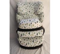 moon-bebe Funda Compatible con Silla de Coche Cybex Pallas, Silver Pallas Fix y Pallas 2 Fix (Blanco)