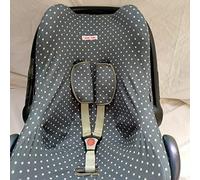moon-bebe Funda de algudon Universal Compatible con Maxi Cosi,Baby Comfort Pebble Cabriofix, City, Streety Fix, Jané Koss, Be Cool (Gris)