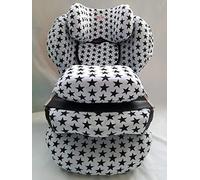 MOON-BEBE fundas para Cybex Silver Juno 2-Fix Silla de Coche (BLANCO)