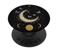 Moon Butterfly Astrology Hippie Witchy Floral Aesthetic PopSockets PopGrip Adhesivo
