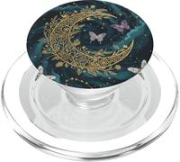 Moon Butterfly Floral Celestial Crescent PopSockets PopGrip para MagSafe