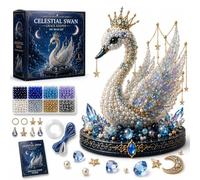 Moon Cat Luna Guardian DIY Kit de cuentas 3D CelestialMoon & Stars DIY Kit, Tiny 3D Beaded Moon Cat DIY Kit, Kit de decoración de gato mágico hecho a mano para los amantes de las manualidades