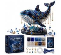 Moon Cat Luna Guardian DIY Kit de cuentas 3D CelestialMoon & Stars DIY Kit, Tiny 3D Beaded Moon Cat DIY Kit, Kit de decoración de gato mágico hecho a mano para los amantes de las manualidades