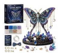 Moon Cat Luna Guardian DIY Kit de cuentas 3D CelestialMoon & Stars DIY Kit, Tiny 3D Beaded Moon Cat DIY Kit, Kit de decoración de gato mágico hecho a mano para los amantes de las manualidades