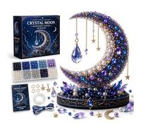 Moon Cat Luna Guardian DIY Kit de cuentas 3D CelestialMoon & Stars DIY Kit, Tiny 3D Beaded Moon Cat DIY Kit, Kit de decoración de gato mágico hecho a mano para los amantes de las manualidades