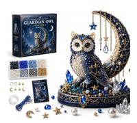 Moon Cat Luna Guardian DIY Kit de cuentas 3D CelestialMoon & Stars DIY Kit, Tiny 3D Beaded Moon Cat DIY Kit, Kit de decoración de gato mágico hecho a mano para los amantes de las manualidades