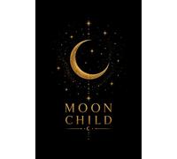 Moon Child Elegant Grid Notebook for Dreamers.