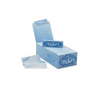 MOON Classic Cigarette Paper Slow Burning 77x44mm 50 Libros/40 Hojas Cada Uno 2000 Hojas Azul 14 G/M2